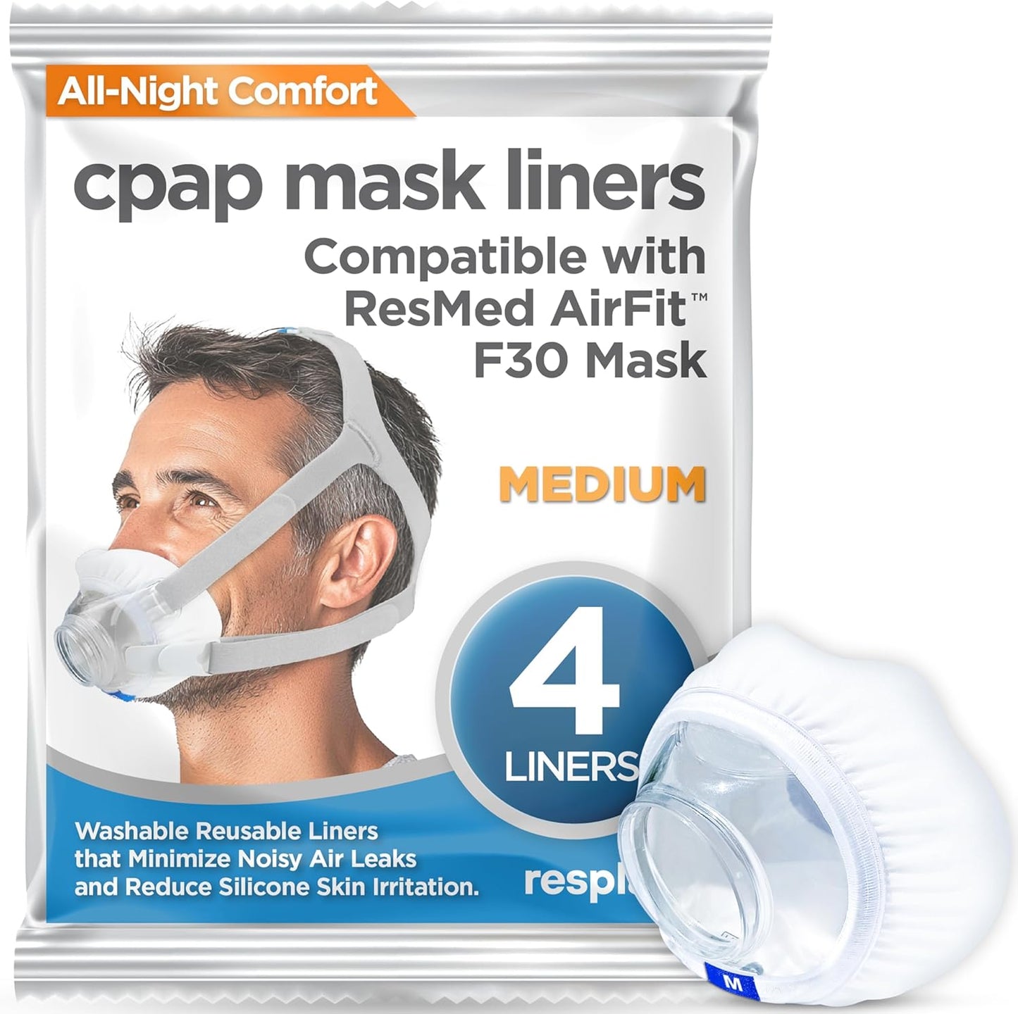 resplabs® CPAP Mask Liners Compatible with The ResMed AirFit F30 Full Face CPAP Mask