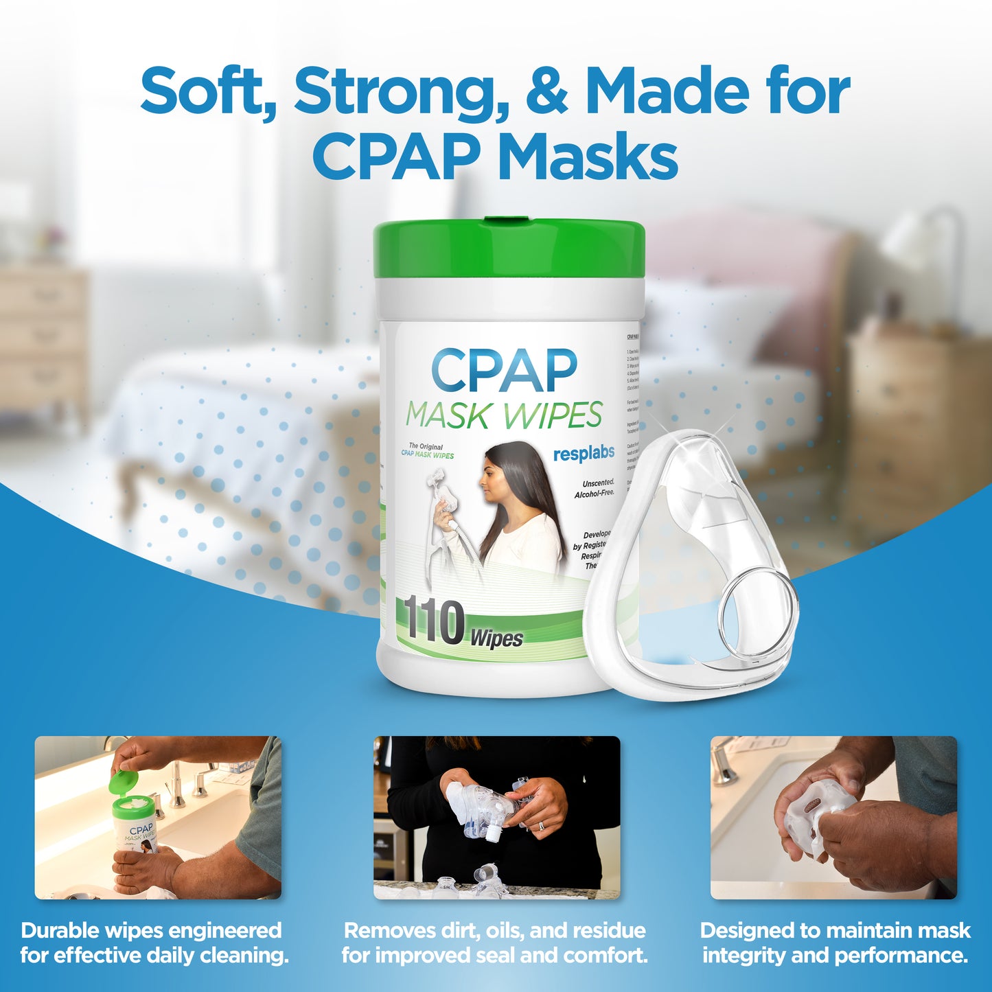 resplabs® CPAP Mask Wipes