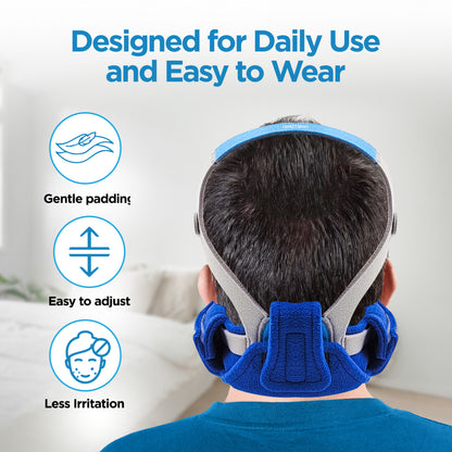 resplabs CPAP Neck Pad Compatible with Most CPAP Mask Headgear - includes 2 CPAP Strap Covers