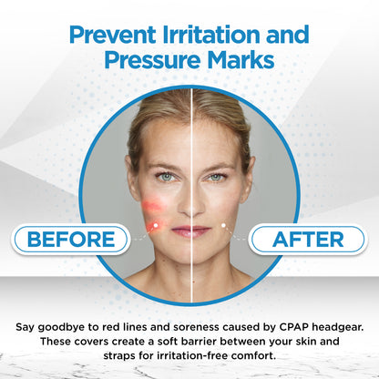 resplabs CPAP Neck Pad Compatible with Most CPAP Mask Headgear - includes 2 CPAP Strap Covers