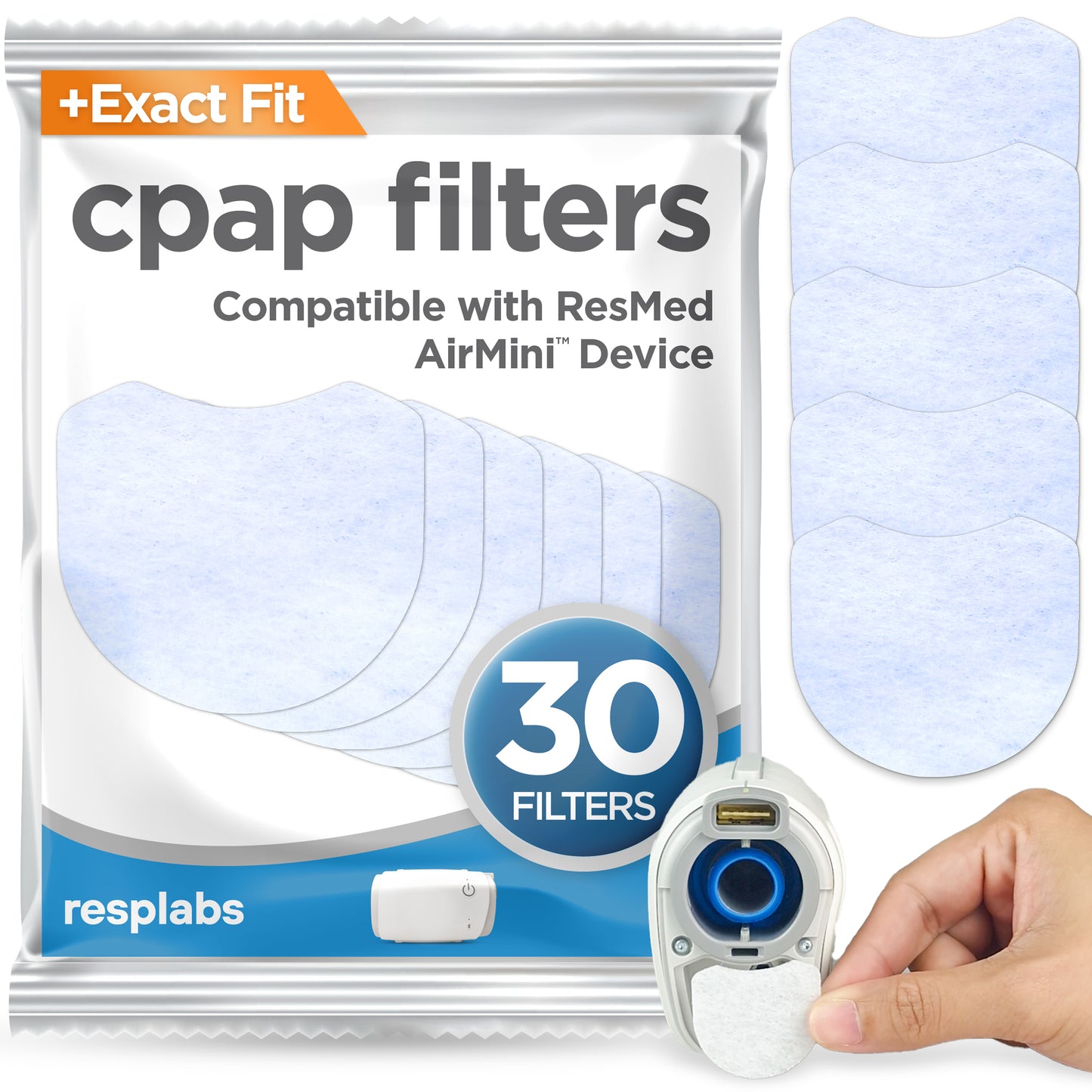 resplabs® CPAP Filters Compatible with The Resmed AirMini Travel CPAP Machine
