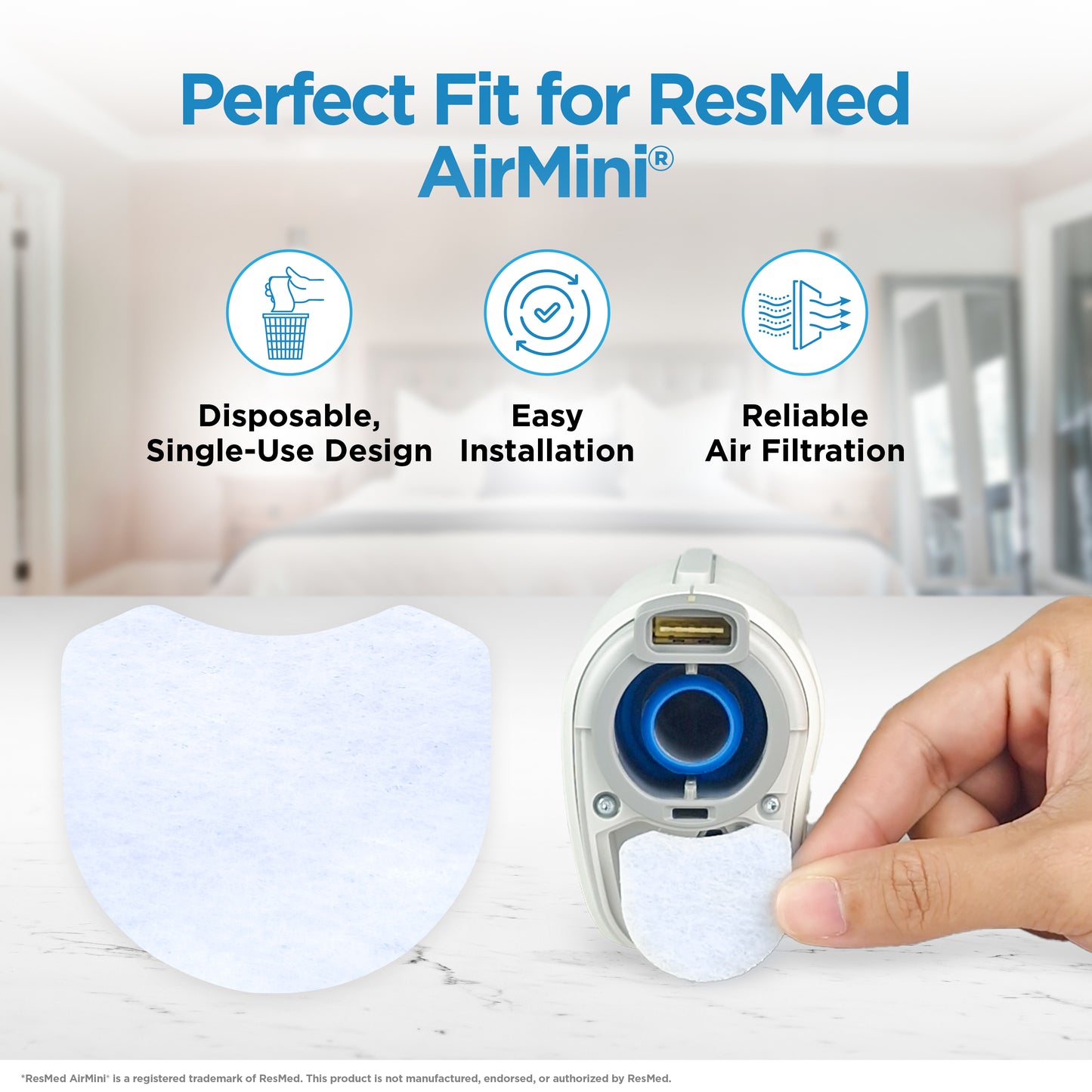 resplabs® CPAP Filters Compatible with The Resmed AirMini Travel CPAP Machine