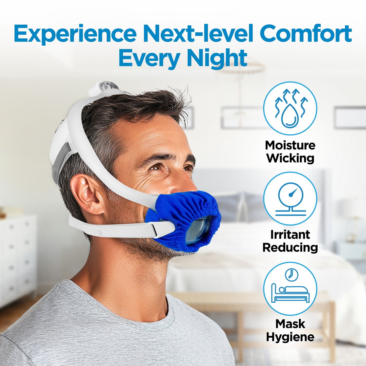 resplabs CPAP Mask Liners Compatible with DreamWear Full Face CPAP Masks - Soft Reusable Comfort Covers