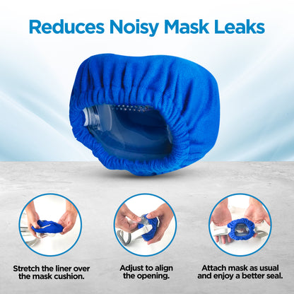 resplabs CPAP Mask Liners Compatible with DreamWear Full Face CPAP Masks - Soft Reusable Comfort Covers