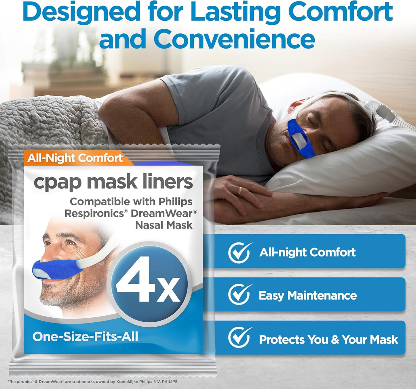 resplabs® CPAP Mask Liners - Compatible with Nasal Pillow CPAP Masks