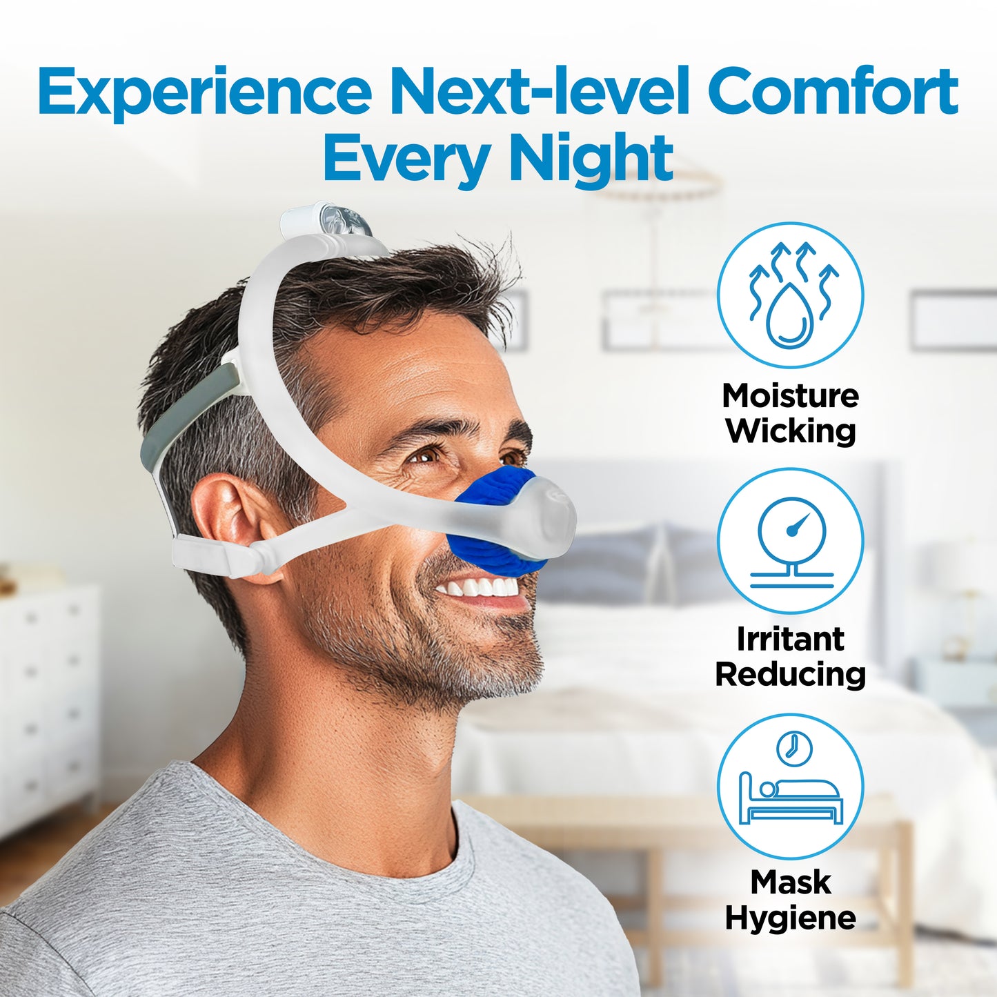 resplabs CPAP Mask Liners Compatible with AirFit N20 Nasal CPAP Mask Reusable Soft Liners for Comfort