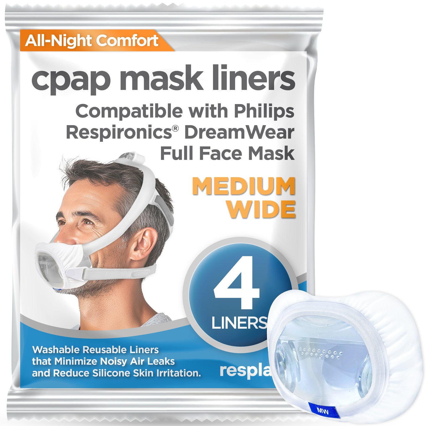 resplabs® CPAP Mask Liners Compatible with DreamWear Full Face CPAP Mask