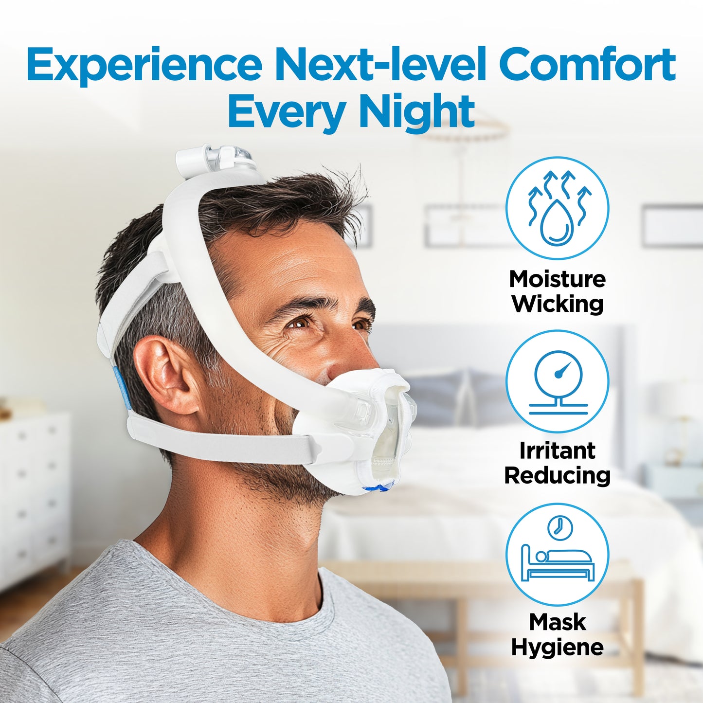 resplabs® CPAP Mask Liners Compatible with The ResMed AirFit F30i Full Face CPAP Mask