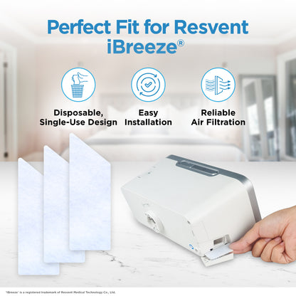 resplabs® CPAP Filters Compatible with Resvent iBreeze CPAP and BiPAP Machines