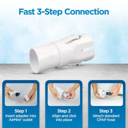 resplabs CPAP Hose Adapter - ResMed AirMini Compatible Universal Tubing Connector - 1 Pack