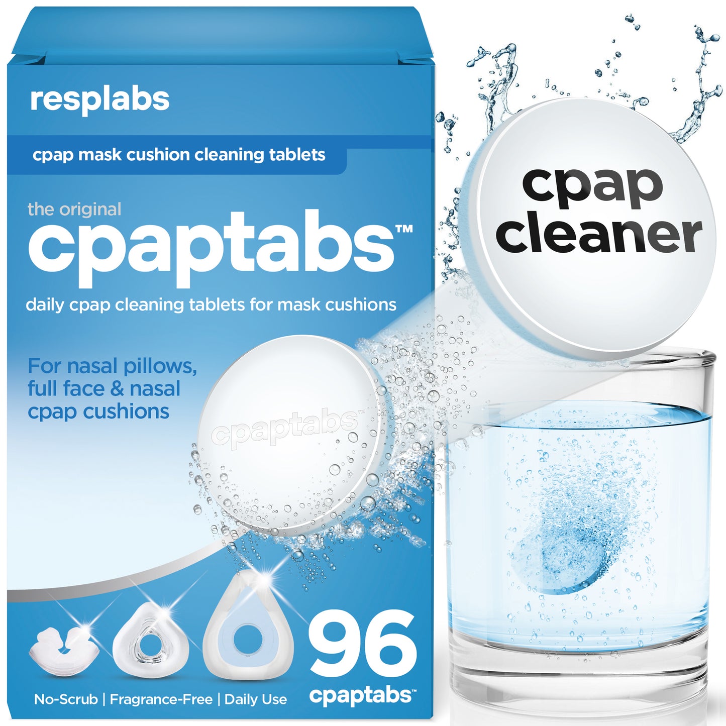 resplabs® CPAP Cushion Cleaning Tablets - cpaptabs