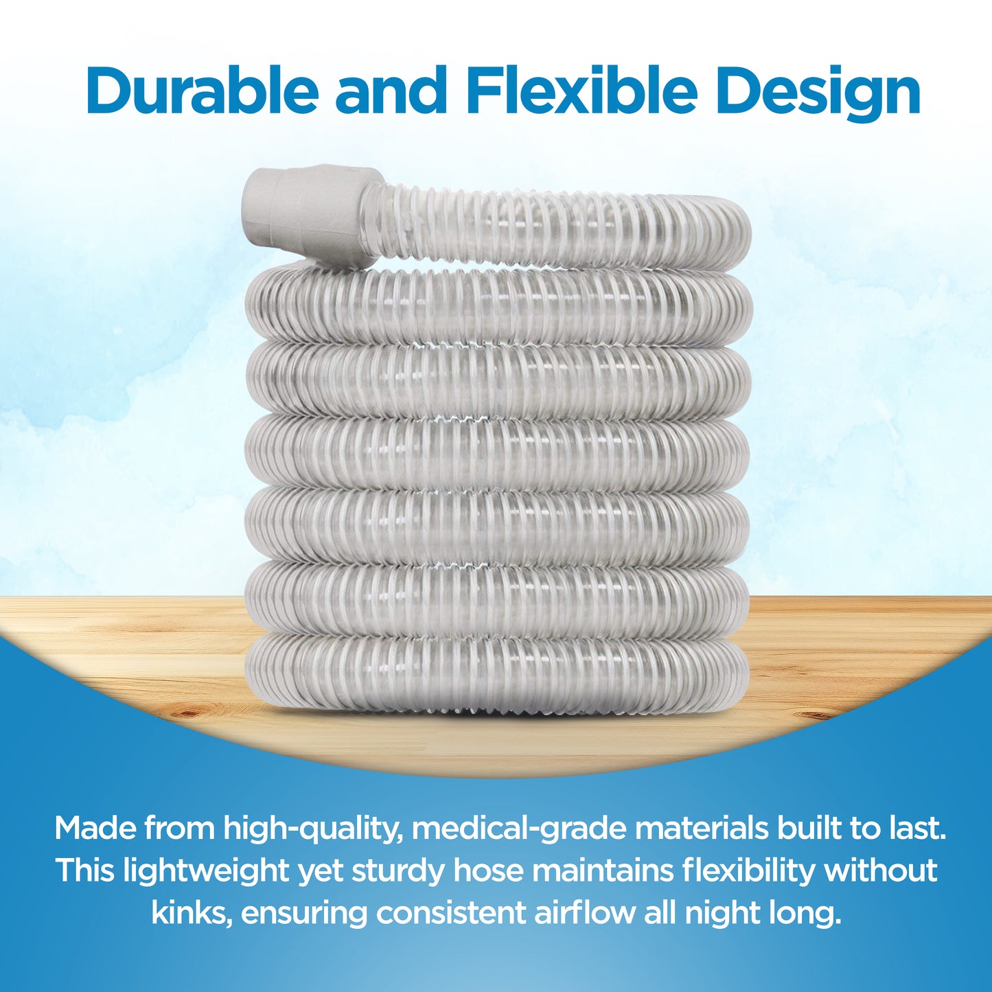 resplabs® CPAP Hose - Slim 10 Foot Universal CPAP Tubing Replacement