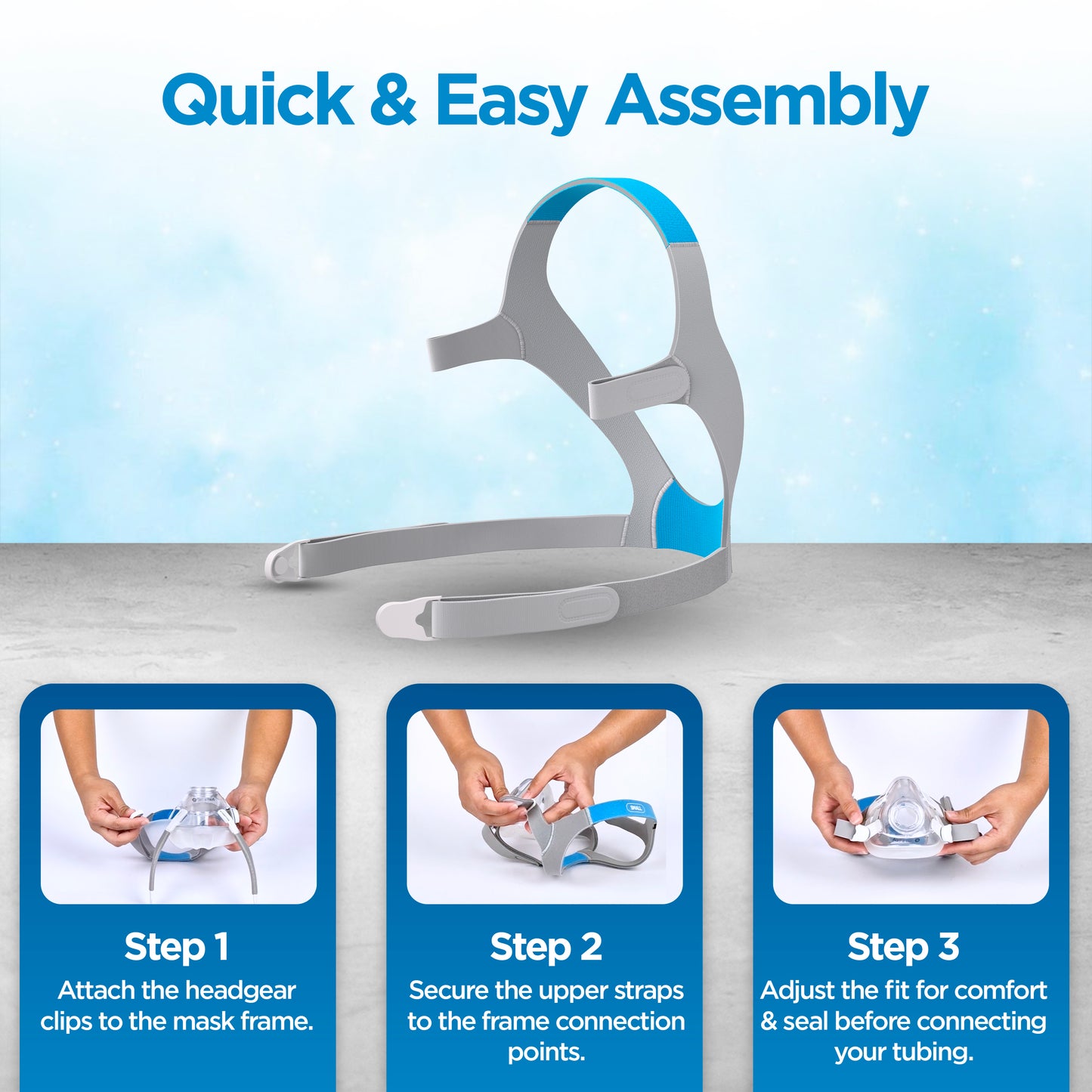 resplabs CPAP Headgear Compatible with The ResMed AirFit AirTouch F20 Mask - Generic CPAP Mask Head Gear Replacement