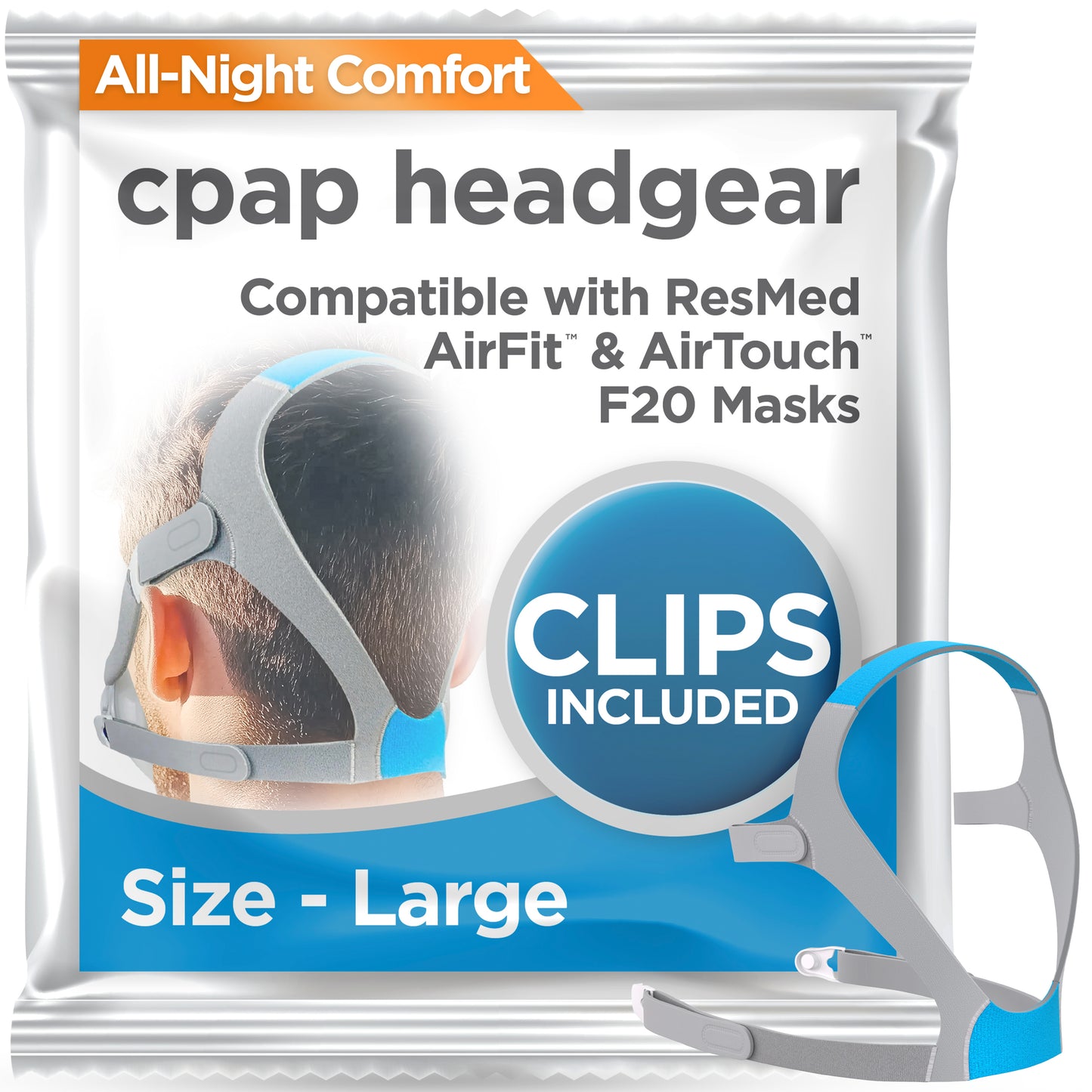 resplabs® CPAP Headgear Compatible with The ResMed AirFit AirTouch F20 Mask
