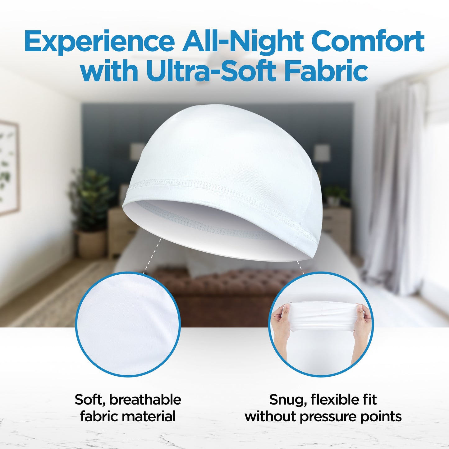 respLabs CPAP Comfort Liner - cpaphat 2-Pack - Helps Reduce Strap Marks and Hair Damage - Ultra-Soft Protection for Most CPAP Masks - Universal Fit Design