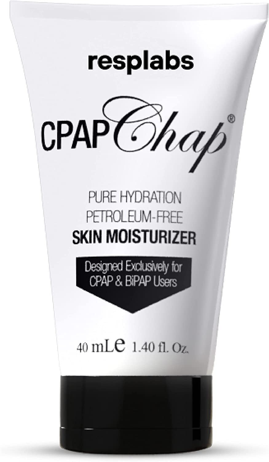 resplabs CPAP Chap - Petroleum-Free, CPAP Face Cream, Moisturizer Designed for CPAP Mask Users - 1.40 Fl Oz - Sleep Technologies